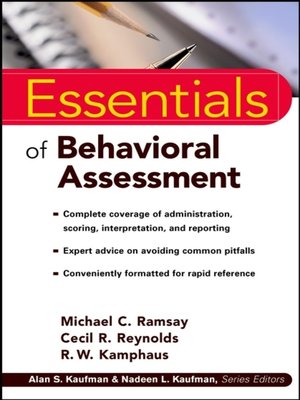 cover image of Essentials of Behavioral Assessment